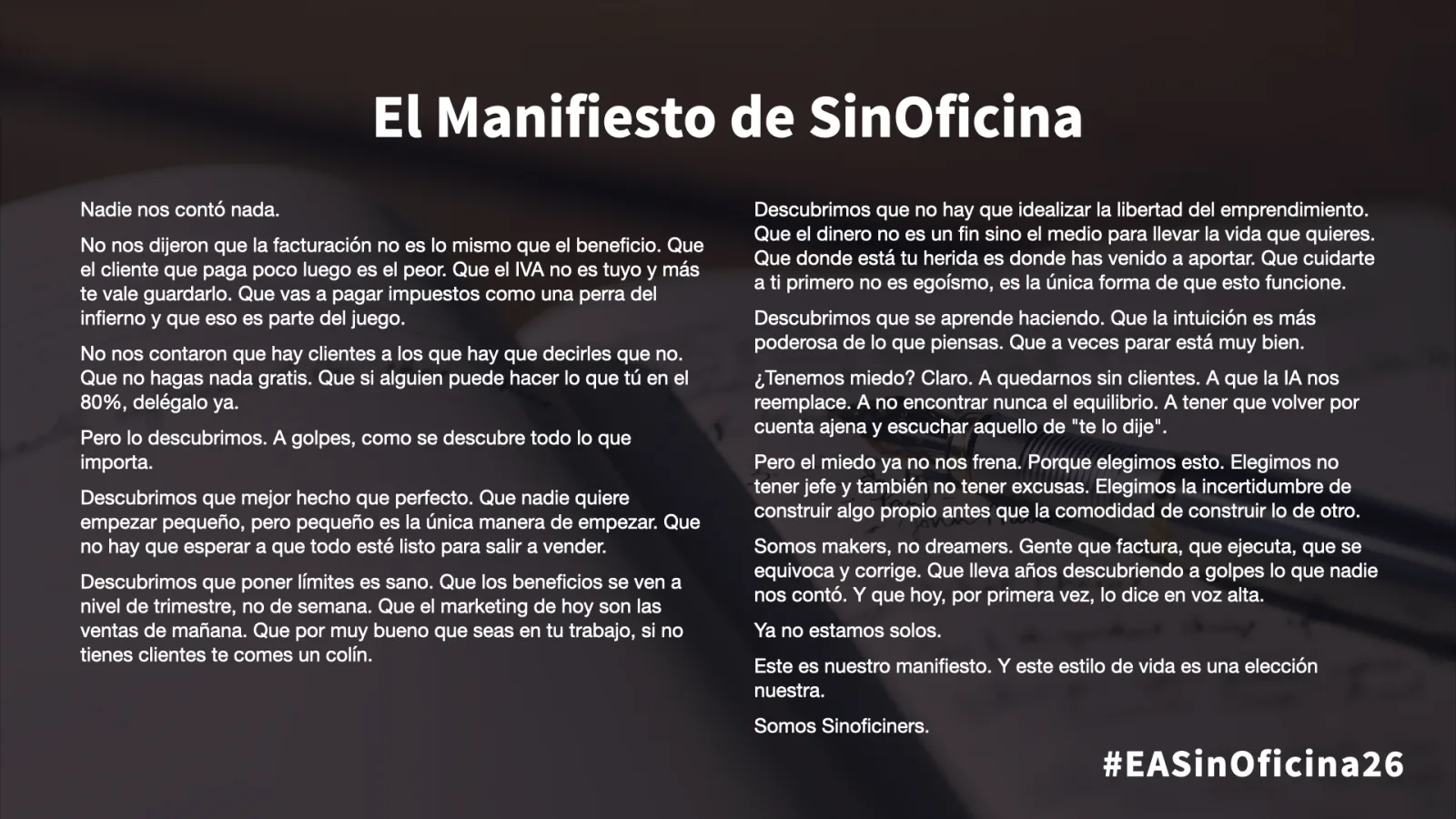 El Manifiesto de SinOficina